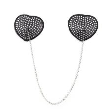 Стікіні на соску на ланцюжку зі стразами білого кольору Vscnovelty