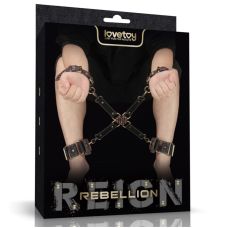 Система для фіксації тіла БДСМ Комплект наручників і кайданів чорно коричневого кольору Lovetoy