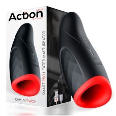 Мастурбатор для мужчин с вибрацией черно красного цвета Action Owen Two