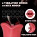 Кліторальний вібростимулятор із язичком Action Ember Licking Vibrating Mouth Shape Massager червоного кольору