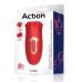 Кліторальний вібростимулятор із язичком Action Ember Licking Vibrating Mouth Shape Massager червоного кольору