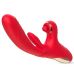 Вібратор потрійної стимуляції вагінальний для точки G та відростком для клітора кулькою червоного кольору Action Limbe