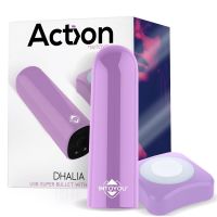 Віброкуля для стимуляції клітора фіолтетового кольору Action Dhalia Super Vibrating Bullet 
