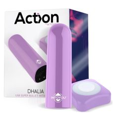 Віброкуля для стимуляції клітора фіолтетового кольору Action Dhalia Super Vibrating Bullet 