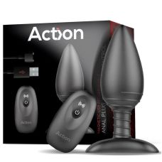 Анальна вібропробка з пультом керування Action Asher Butt Plug чорного кольору