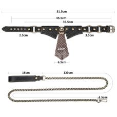 Ошейник в виде галстука с поводком Rebellion Reign Collar