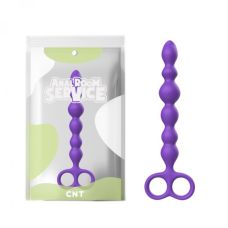 Анальные шарики силиконовые фиолетового цвета Cnt Hold And Assult 