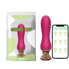 Анальная вибропробка изогнутой формы из силикона Sweet Bomb Waving Plug App Version розового цвета