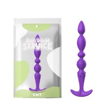 Анальні кульки силіконові фіолетового кольору Cnt Bead