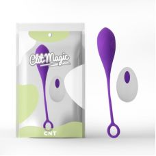 Вибратор с хвостом для стимуляции клитора фиолетового цвета с пультом управления Cnt Basic Bullet