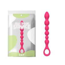 Анальные шарики с кольцом силиконовые розового цвета Cnt Hold And Assult 