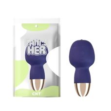 Вібромасажер-мікрофон для стимуляції клітора фіолетового кольору Dual Use Wand