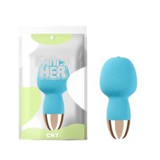 Вібромасажер-мікрофон для стимуляції клітора блакитного кольору Dual Use Wand