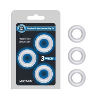 Набір ерекційних кілець силіконових прозорого кольору Vscnovelty 3 штуки