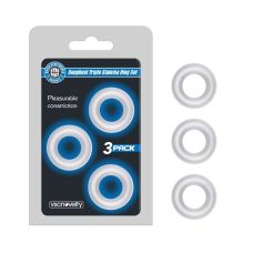 Набор эрекционных колец силиконовых прозрачного цвета Vscnovelty 3 штуки