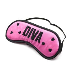 Маска на глаза с надписью Diva БДСМ розового цвета Vscnovelty Blindfolds