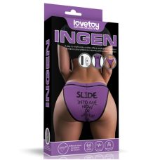 Вибротрусики для стимуляции клитора фиолетового цвета с пультом управления Lovetoy размер Small