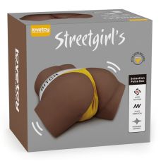 Мастурбатор полуторс Вагина и Анус с вибрацией и звуком коричневого цвета Lovetoy длина 204 мм