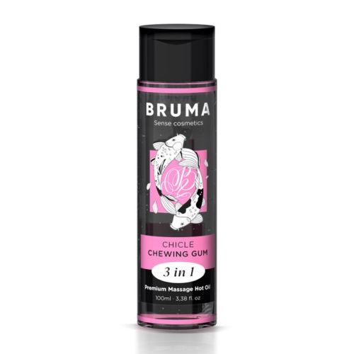 Масажне масло Лубрикант з ароматом жуйки Bruma Premium Massage Hot Oil Chewing Gum 3 в 1