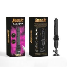 Вібратор реалістичний на присосці чорного кольору з бездротовим пультом дистанційного керування Chisa Fierce Euphoria Aeshma