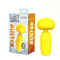 Вибромассажер Ванд в форме микрофона желтого цвета Chisa Lust Ripple Buster