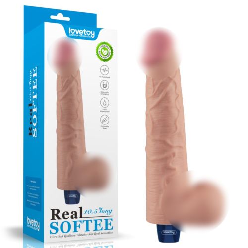 Вибратор реалистичный телесного цвета Lovetoy Real Softee Rechargeable