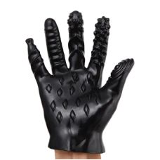 Силиконовые мультитекстурные перчатки для фистинга черные Ohyeah Masturbate Gloves