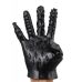 Силиконовые мультитекстурные перчатки для фистинга черные Ohyeah Masturbate Gloves