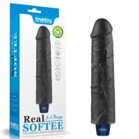 Вибратор реалистичный черного цвета Lovetoy REAL SOFTEE 