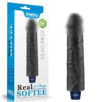 Вибратор реалистичный черного цвета Lovetoy REAL SOFTEE 