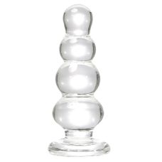 Анальная шарообразная пробка стеклянная прозрачная Vscnovelty Glass Anal Bead