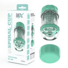 Мастурбатор для мужчин с вакуумным давлением зеленого цвета Chisa Spiral Cup Strong Edition Orb