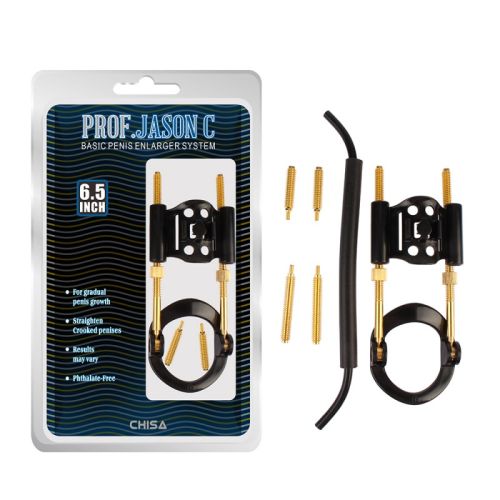 Экстендер для увеличения пениса черно золотистого цвета Chisa Basic Penis Enlarger System