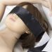 Пов'язка на очі для сексуальних ігор чорно білого кольору Bdsm4u Blindfold Satin
