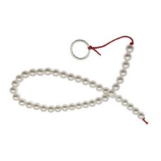 Анальні намисто з кільцем білого кольору Bdsm4u Anal toys chrysanthemum