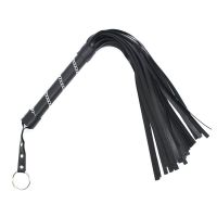 Батоги з красивою рукояткою чорна Bdsm4u Whip Flirting Black