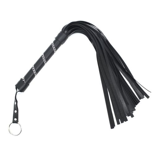 Батоги з красивою рукояткою чорна Bdsm4u Whip Flirting Black