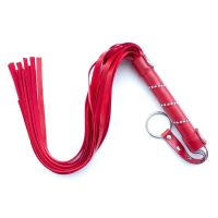Батога з красивою рукояткою червона Bdsm4u Whip Flirting Red
