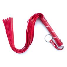 Батога з красивою рукояткою червона Bdsm4u Whip Flirting Red
