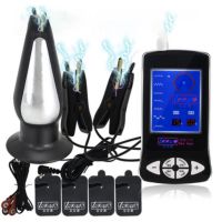 Електростимуляція з анальною пробкою чорного кольору Bdsm4u