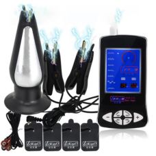 Електростимуляція з анальною пробкою чорного кольору Bdsm4u