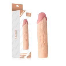 Подовжуюча насадка на член з пухирцями тілесна Lustoy Penis Extender