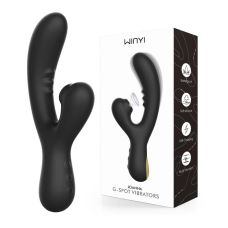 Вібратор для точки G та з відростком для клітора з вакуумною стимуляцією фіолетового кольору Winyi WY0546 JOANNA