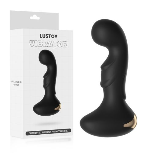 Анальний вібратор чорного кольору Lustoy