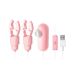 Зажимы для сосков с вибрацией с вакуумным клиторальным стимулятором розового цвета Lusoty 