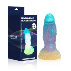 Фалоімітатор із високоякісного платинового силікону яскраво синього кольору Lustoy