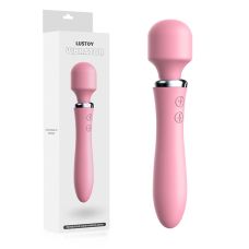 Масажер у вигляді мікрофона двосторонній рожевого кольору Lustoy.