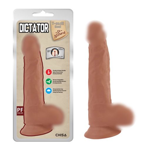 Фалоімітатор реалістичний на присосці бежевого кольору Chisa T-Skin Real Dictator Фалоімітатор реалістичний на присосці бежевого кольору Chisa T-Skin Real Dictator