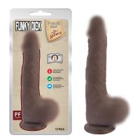 Фаллоимитатор реалистичный на присоске коричневого цвета Chisa Funky Dick