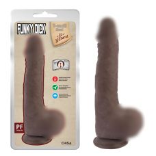 Фалоімітатор реалістичний на присосці коричневого кольору Chisa Funky Dick
